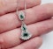 Antique emerald, onyx and diamond pendant sku 5373  DBGEMS - image 2