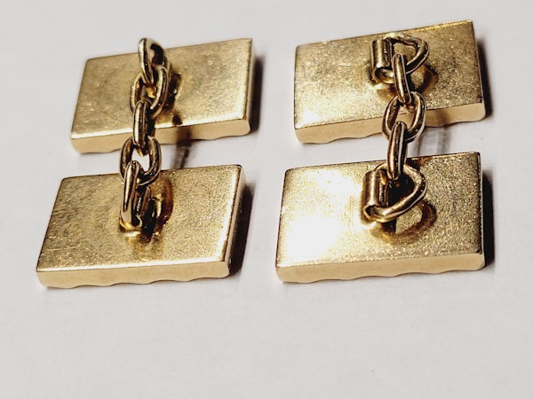 Vintage French 18ct gold cufflinks sku 5359  DBGEMS - image 3