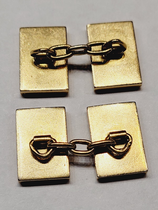 Vintage French 18ct gold cufflinks sku 5359  DBGEMS - image 5