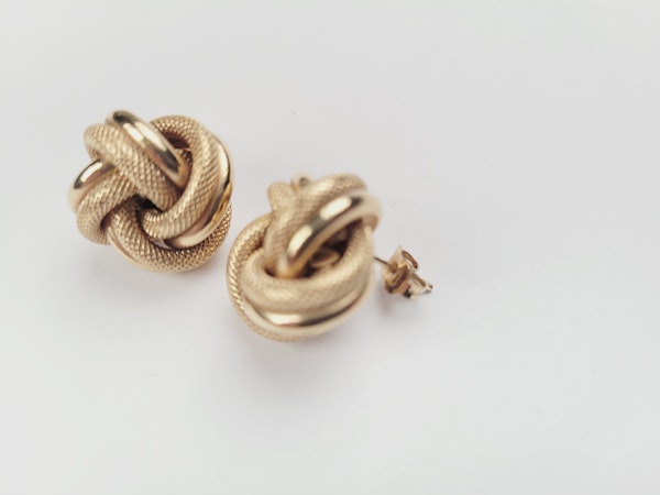 9ct gold knot earrings SKU: 5366 DBGEMS - image 3