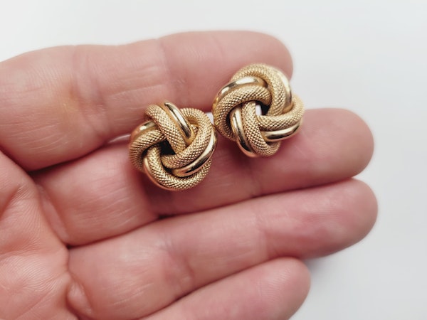 9ct gold knot earrings SKU: 5366 DBGEMS - image 2