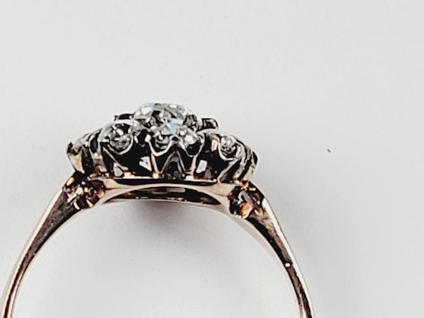 Antique diamond daisy cluster engagement ring SKU: 5347  DBGEMS - image 3
