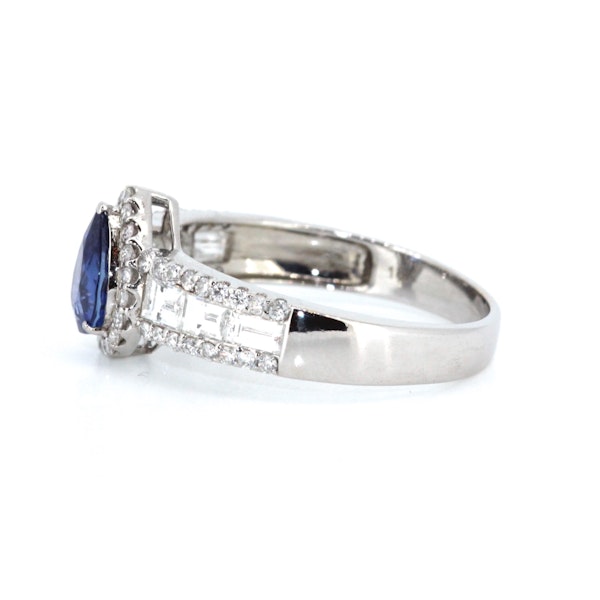 Pear Shaped Sapphire And Diamond Ring. S. Greenstein - image 2