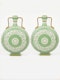 Pair of Royal Worcester Porcelain Celadon Ground Vases with Pate Sur Pate Decoration c.1870 - image 1