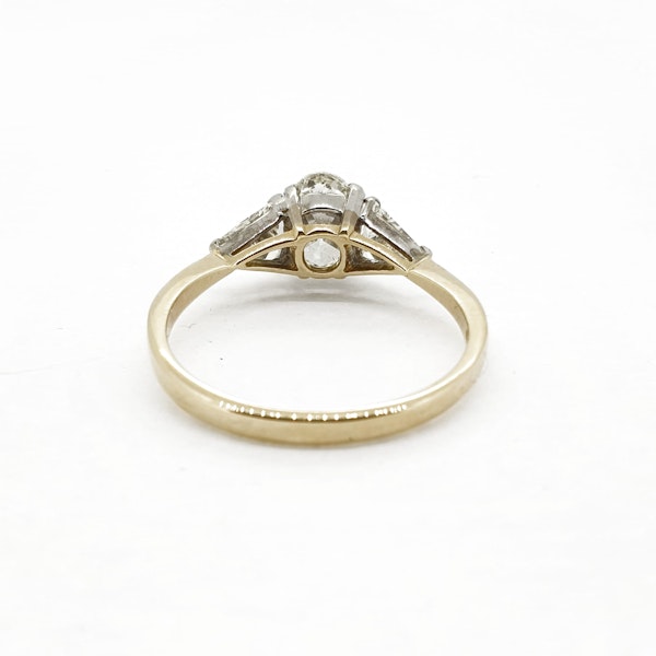 Oval and trillion diamond trilogy ring - image 3