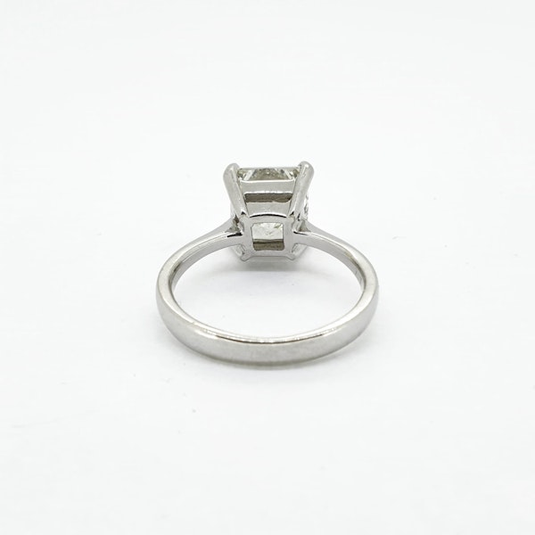 Princess cut diamond solitaire ring, 3.13 carats - image 4