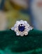 A Sapphire & Diamond Cluster Ring set in 18ct Rose Gold & Platinum, Circa 1910 - image 1