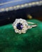 A Sapphire & Diamond Cluster Ring set in 18ct Rose Gold & Platinum, Circa 1910 - image 3