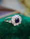 A Sapphire & Diamond Cluster Ring set in 18ct Rose Gold & Platinum, Circa 1910 - image 2
