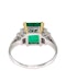 Fine emerald ring certificated ,Colombian ,2.50 carat with stepdown diamonds each side and mounted in plarinum - image 3