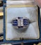 Unusual late 1930’s sapphire and diamond ring mounted in platinum - image 1