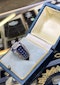 Unusual late 1930’s sapphire and diamond ring mounted in platinum - image 2