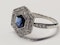Rare hexagonal sapphire and diamond art deco engagement ring SKU: 5463 DBGEMS - image 5