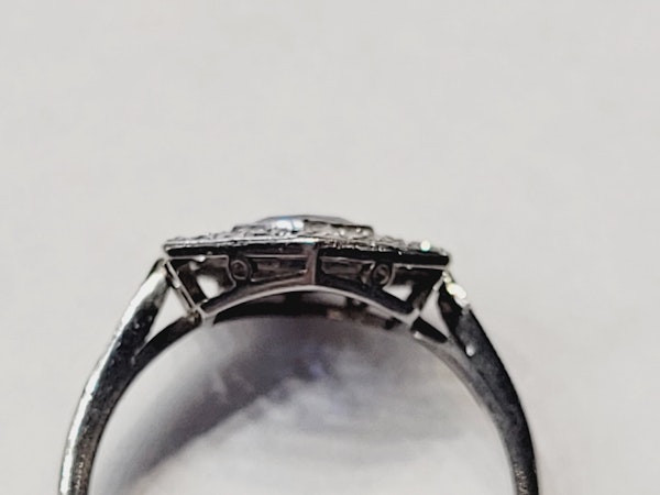 Rare hexagonal sapphire and diamond art deco engagement ring SKU: 5463 DBGEMS - image 3