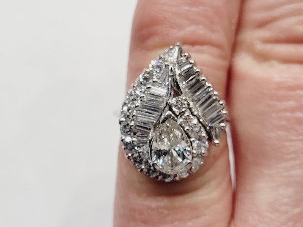 Vintage stylised diamond leaf ring SKU: 5459 DBGEMS - image 2