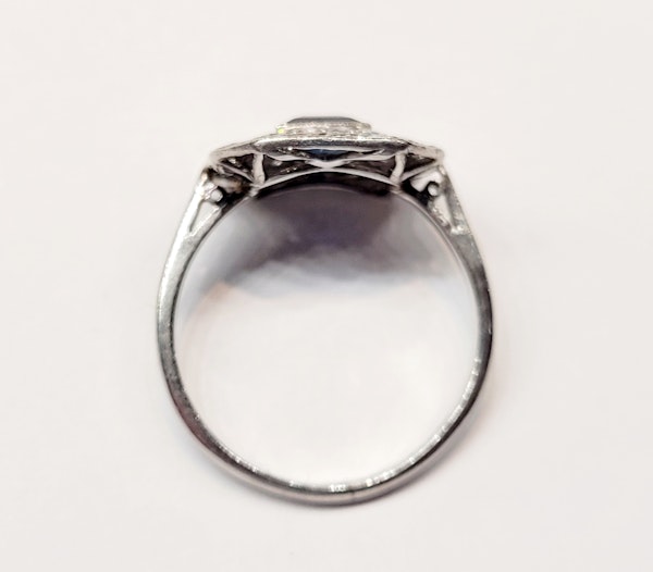 Art deco sapphire and diamond engagement ring SKU: 5461 DBGEMS - image 3