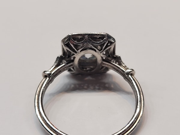 Art deco sapphire and diamond engagement ring SKU: 5461 DBGEMS - image 2
