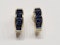 Vintage baguette sapphire and diamond hoop earrings SKU: 5455 DBGEMS - image 3