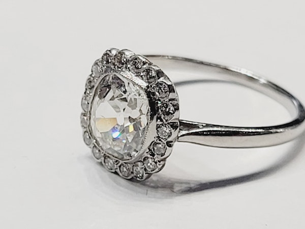 Antique cushion cut diamond halo engagement ring SKU: 5460 DBGEMS - image 4