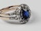 Antique French sapphire and diamond cluster ring SKU: 5467 DBGEMS - image 3