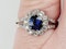 Antique French sapphire and diamond cluster ring SKU: 5467 DBGEMS - image 2