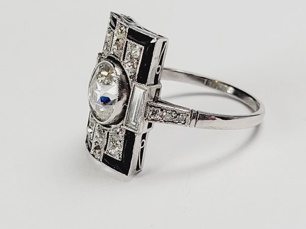 Art deco onyx and diamond ring SKU: 5486 DBGEMS - image 4