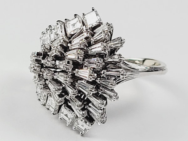 Cool hedgehog tapering baguette diamond ring SKU: 5483 DBGEMS - image 4