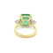 Octagonal Emerald and Diamond ring. - image 3
