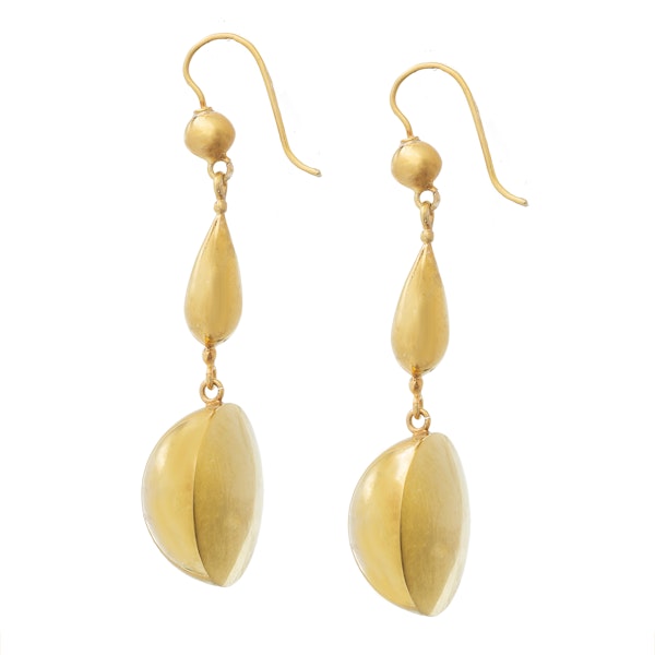 A Large Pair of Gold Earrings - image 2