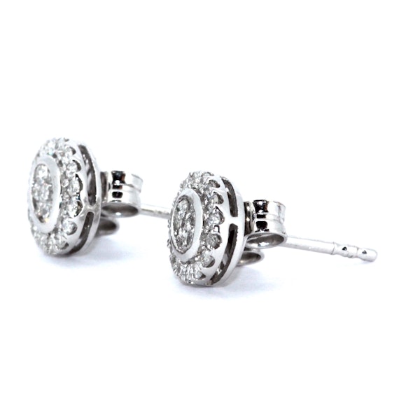 Oval Diamond Cluster Earrings. S. Greenstein - image 4