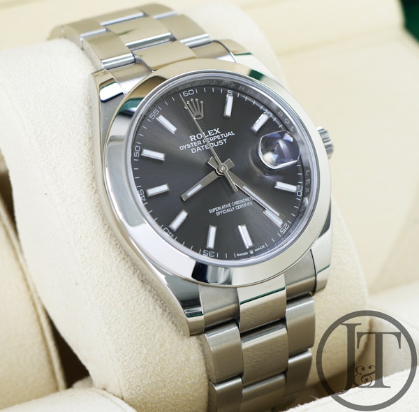 Rolex Datejust 41 Oyster 126300 Slate Dial 2020 Pre Owned - image 4