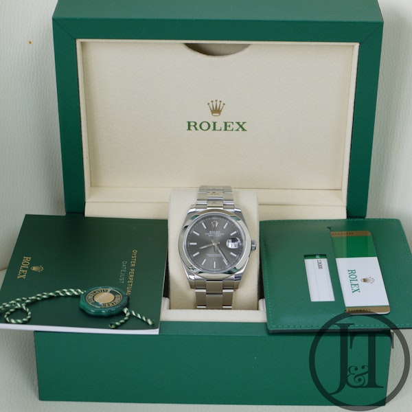 Rolex Datejust 41 Oyster 126300 Slate Dial 2020 Pre Owned - image 5