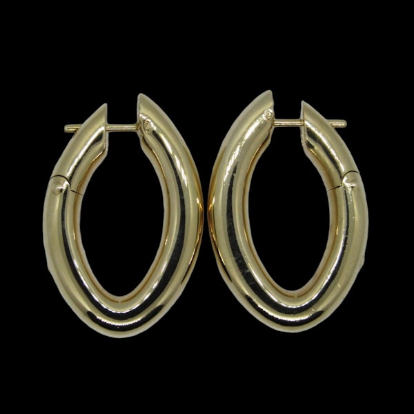 Pomellato 18ct yellow gold oval earrings - image 2