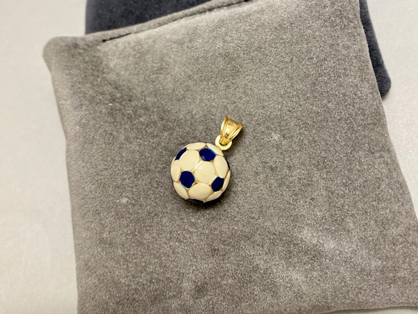 Football Pendant Enamel in 9ct Gold date circa 1970s, Lilly's Attic since 2001 - image 3