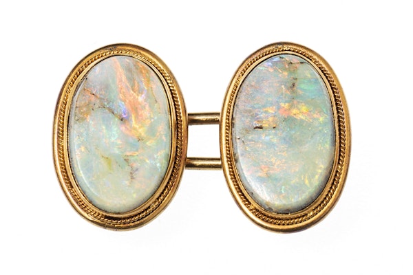 Opal and Gold Cufflinks circa 1890 - image 2