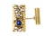 Retro Gold Openwork Cufflinks set with Lapis Lazuli - image 2