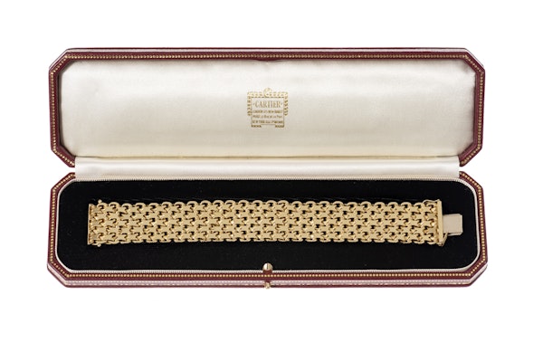 Vintage Cartier Gold Bracelet in Fitted Cartier Case - image 2