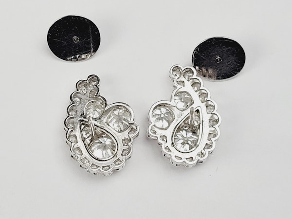 Art deco old mine cut diamond stud earrings SKU: 5571 DBGEMS - image 3
