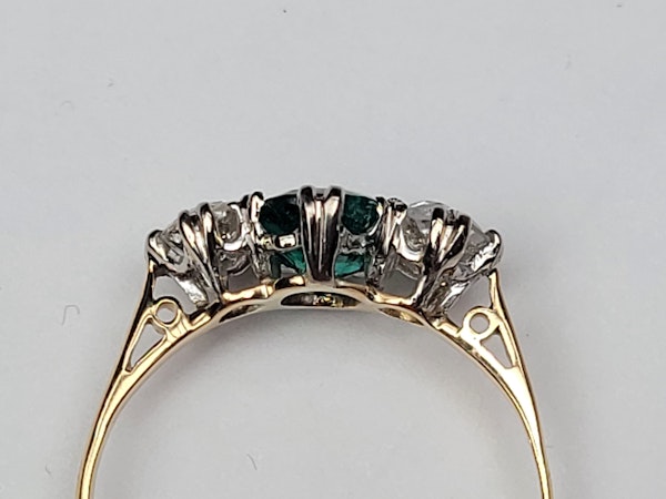 Emerald and diamond engagement ring SKU: 5574 DBGEMS - image 4
