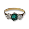 Emerald and diamond engagement ring SKU: 5574 DBGEMS - image 2