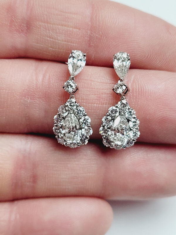 Pair of diamond drop earrings SKU: 5564 DBGEMS - image 3