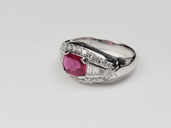 Fine natural Burmese Ruby and diamond ring SKU: 5579 DBGEMS - image 5