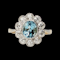 Antique aquamarine and diamond dress ring SKU: 5577 DBGEMS - image 1