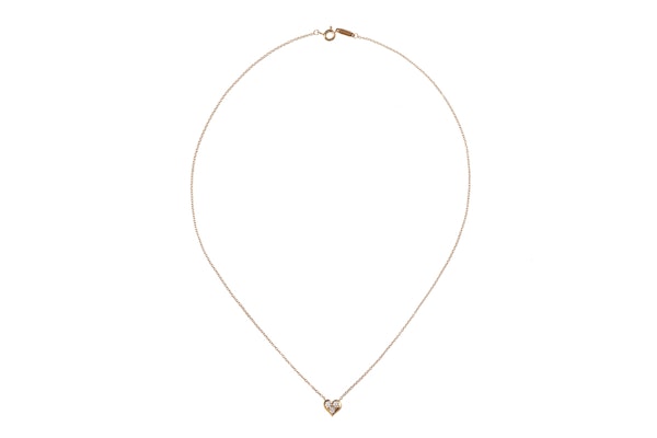 Tiffany Diamond Heart Pendant on Chain in 18 Karat Gold. - image 4