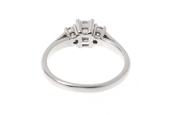 Diamond Ring in Platinum with Baguette Cut Diamond - image 4