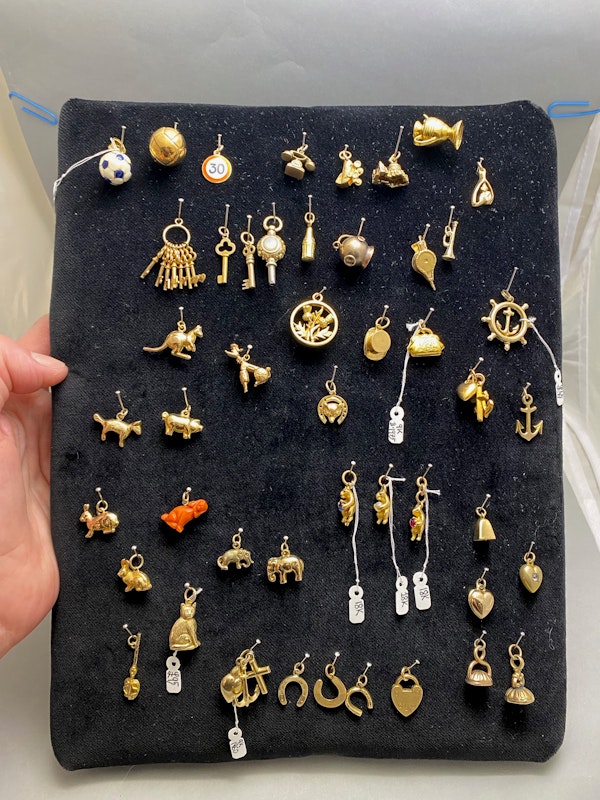 Charms in 9ct,15ct,18ct Gold & 18ct Gold Vermeil Sterling Silver date from 1890, PRICE per each Charm is from £85 in Lilly's Attic, SHAPIRO & Co since 1979 - image 3