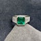 Brazilian Emerald Diamond Ring in 18ct White Gold date circa 1960, SHAPIRO & Co since1979 - image 1