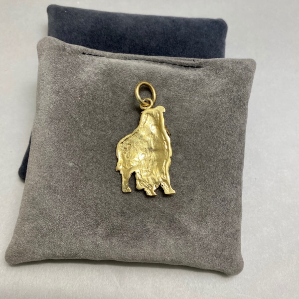 Dog Pendant Collie in 9ct Gold Enamel dated Sheffield 2000, Lilly's Attic  since 2001 - image 3