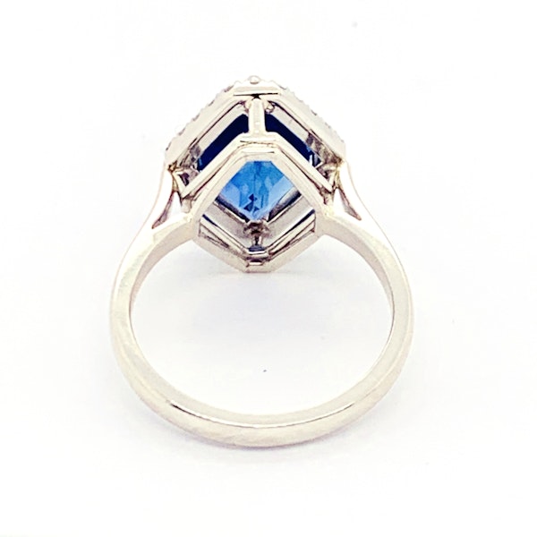 Sapphire, Diamond And Platinum Ring - image 4