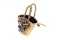 Diamond & Sapphire Gold Brooch of Basket Weave Design - image 3